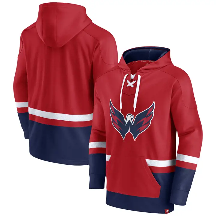 Washington Capitals NHL sweat à capuche lacet rouge Pocket Power Play