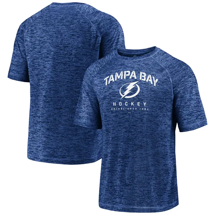 T-shirt Tampa Bay Lightning NHL « Battle Ready » strié DKBL