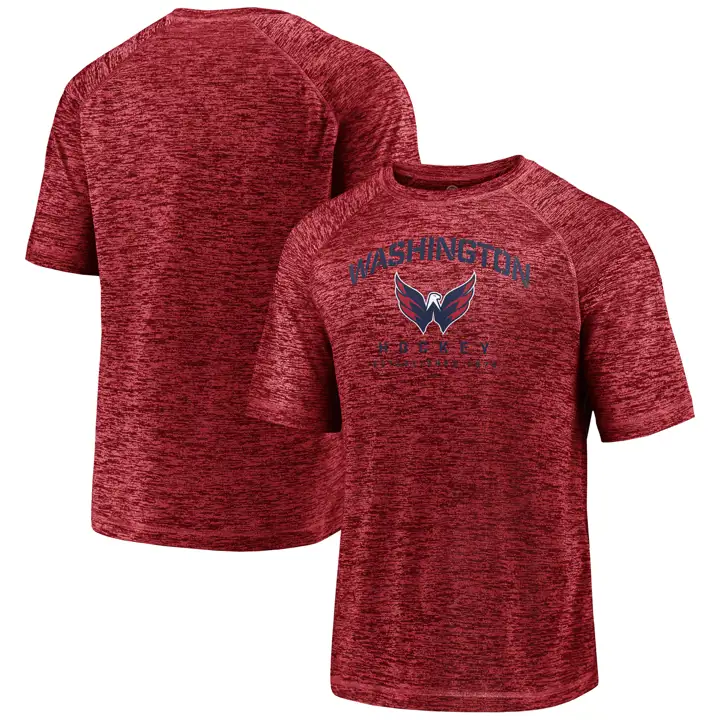 T-shirt texturé prêt au combat des Capitals de Washington (LNH) ROUGE
