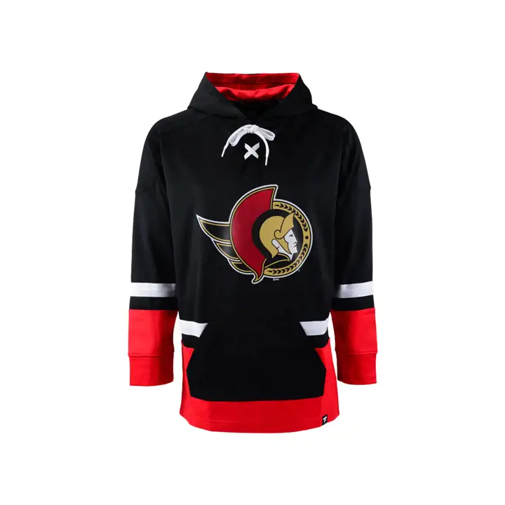 Chandail à capuchon à lacets avec poches Ottawa Senators LNH Power Play NOIR