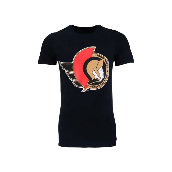 T-shirt avec logo principal LNH des Sénateurs d'Ottawa, noir