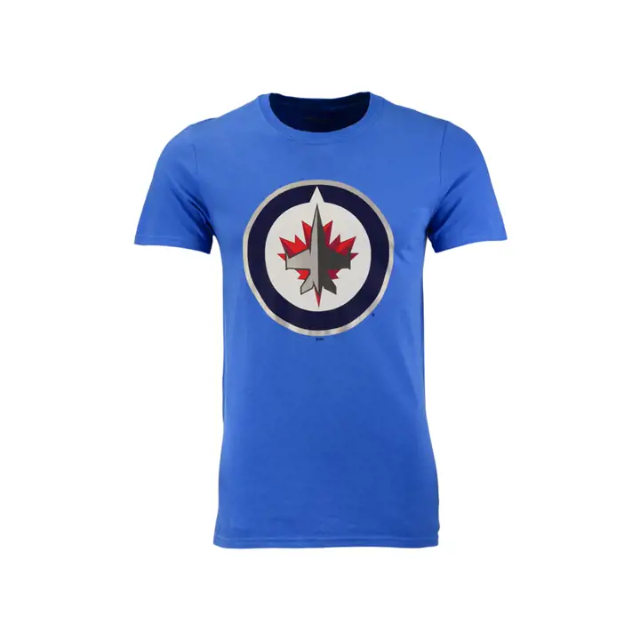 T-shirt bleu avec logo Prime des Jets de Winnipeg de la LNH