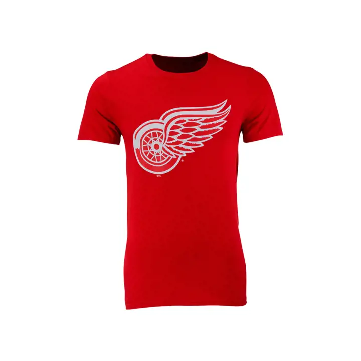 T-shirt Rouge Redwings de Détroit LNH Logo Principal