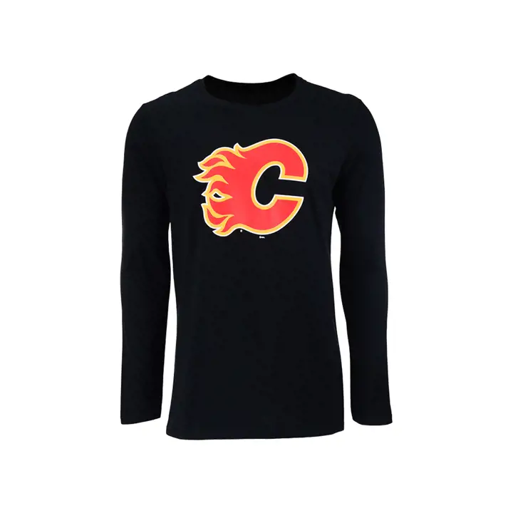 T-shirt à manches longues Calgary Flames LNH Prime Logo NOIR