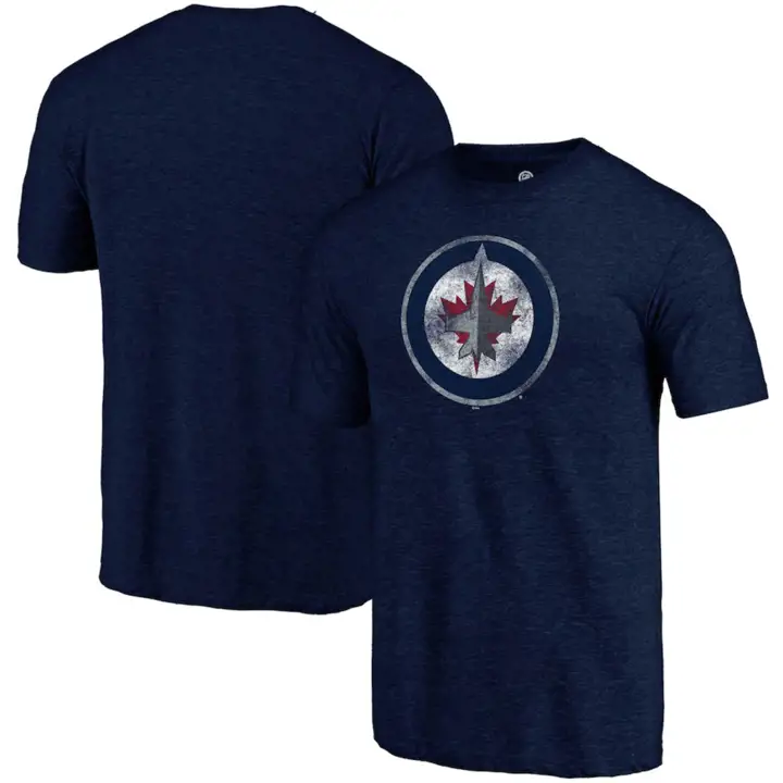 T-shirt à logo Winnipeg Jets NHL Tri Blend MARINE