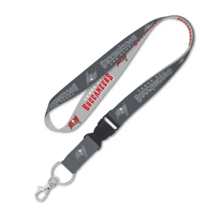 "Cordon tour de cou Tampa Bay Buccaneers 1" avec boucle détachable anthracite"