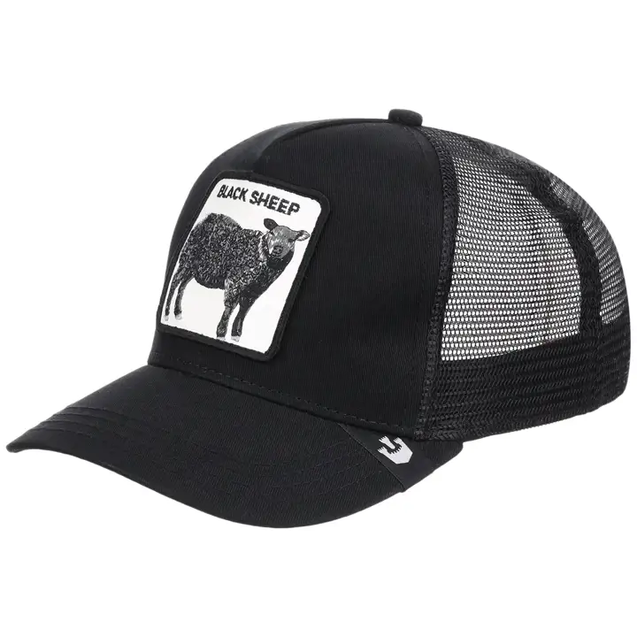 Goorin Brothers BLACK SHEEP CASQUETTE TRUCKER INCURVÉE BLANC/NOIR