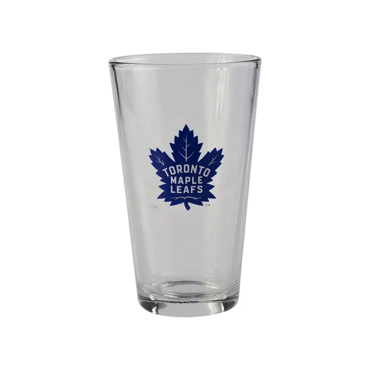 Verre de pinte de 16 oz des Maple Leafs de Toronto avec écusson en relief