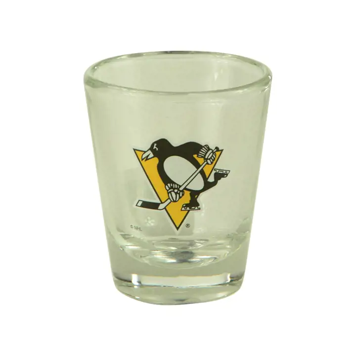 Verre à shot de 2 oz. avec logo des Penguins de Pittsburgh