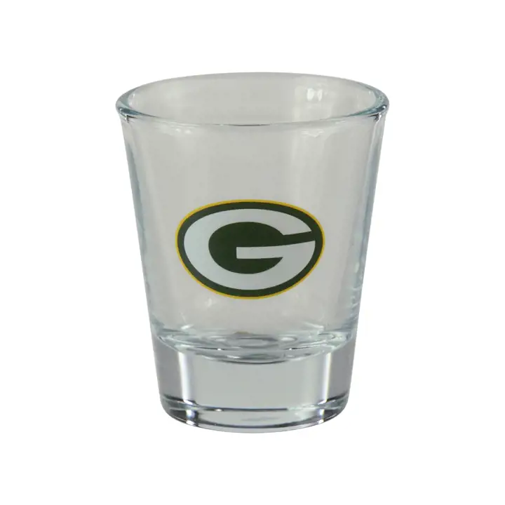 Verre à shot Green Bay Packers 60 ml - Logo de l'équipe (motif assorti)