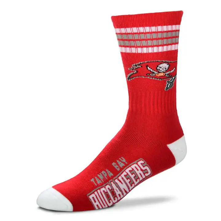 Chaussettes Tampa Bay Buccaneers Stripe Deuce Crew rouge/blanc/noir