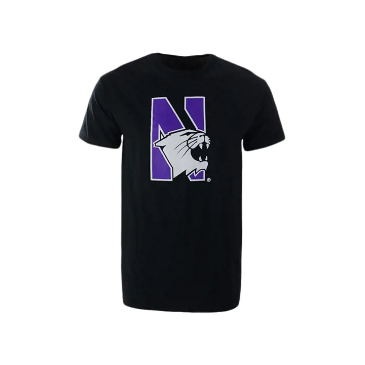 T-Shirt blk Northwestern Wildcats 2F NCAA Logo de taille moyenne