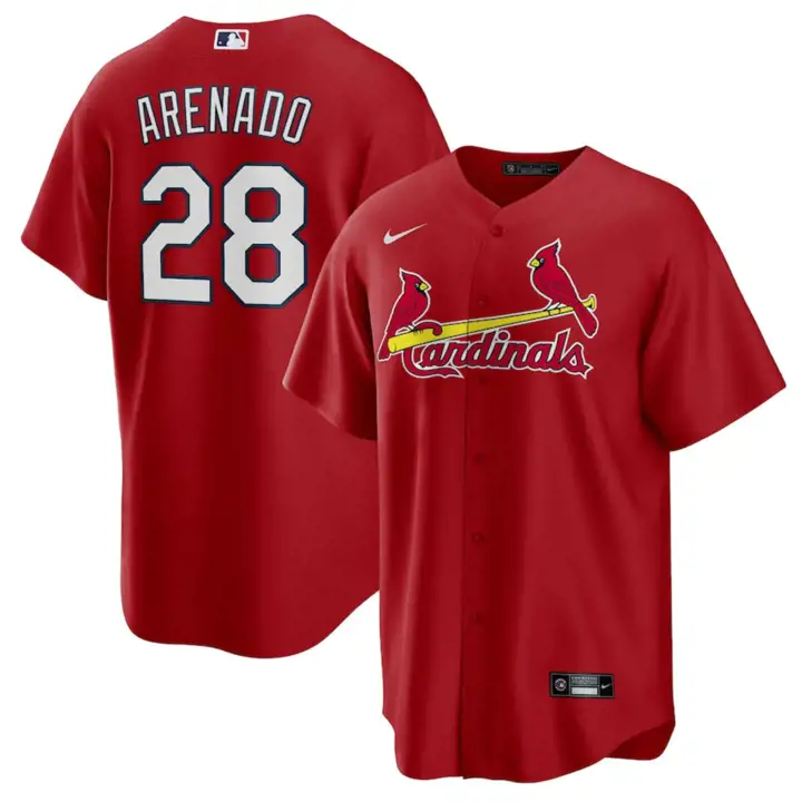 STL CARDS MLB Maillot réplique officiel joueur Nolan Arenado r