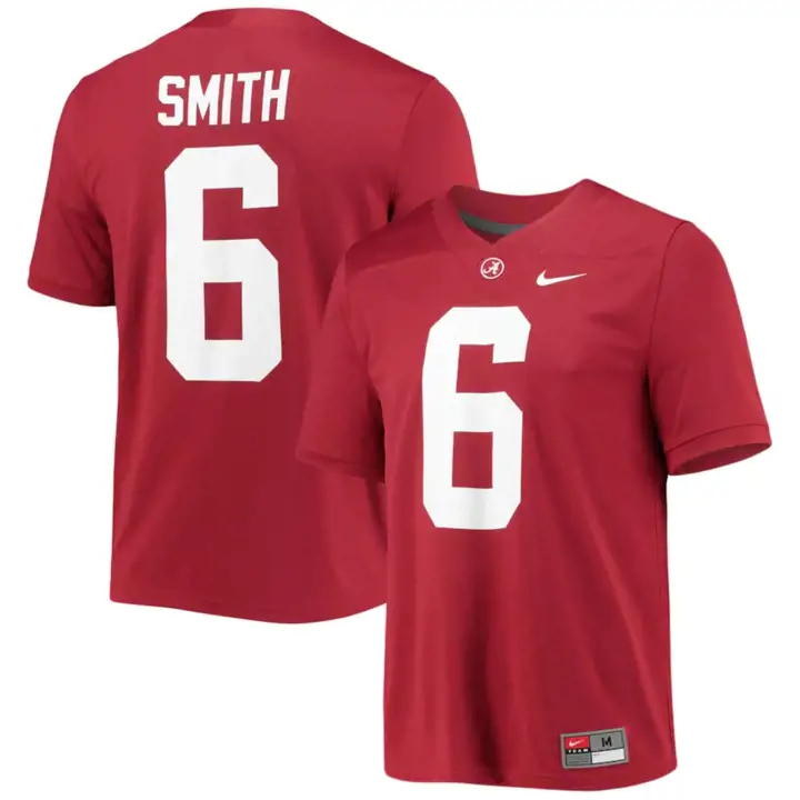 Maillot de match Alabama Crimson Tide NCAA Smith crim