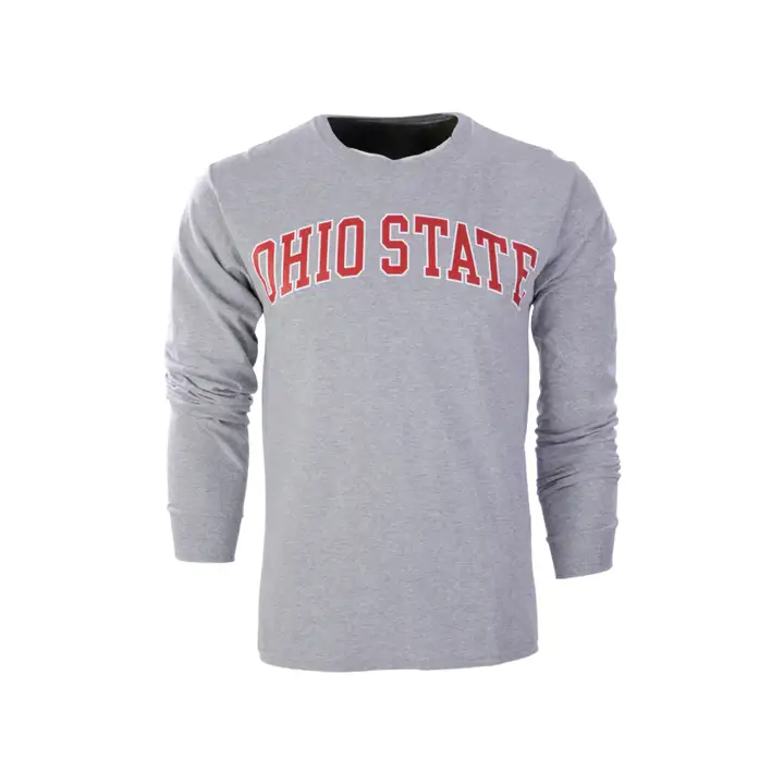 T-shirt à manches longues Ohio St B NCAA Arch gris clair