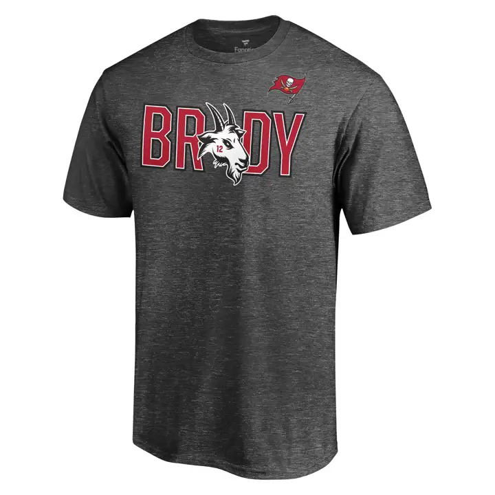BUCCANEERS NFL T-shirt Tom Brady Légende Ville Natale gris