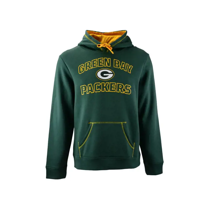 Green Bay Packers NFL COTON POLAIRE PULL À CAPUCHE 21 gris