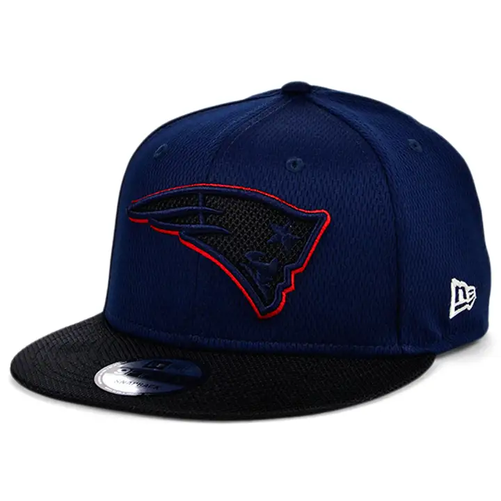New England Patriots 21 NFL OF Casquette Visière Courbe 9FIFTY MARINE/NOIR