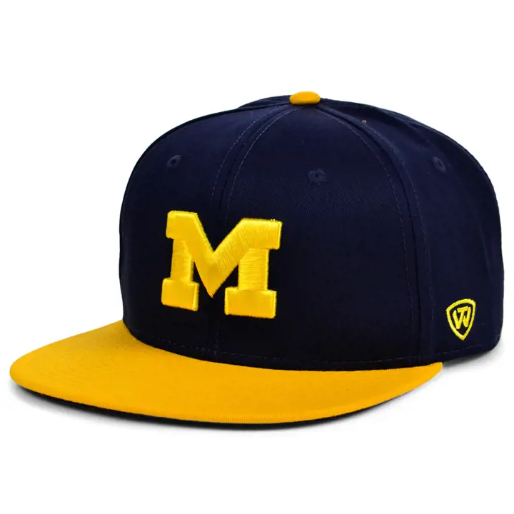 Casquette snapback 2 tons Michigan Wolverines NCAA marine/jaune