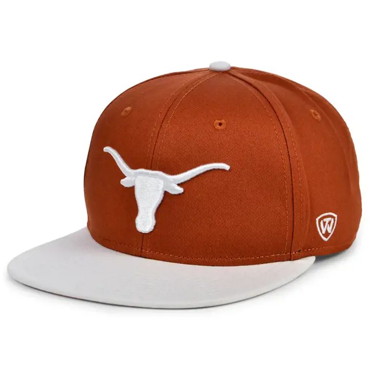 Texas Longhorns NCAA Casquette ajustée 2 tons orange/blanc