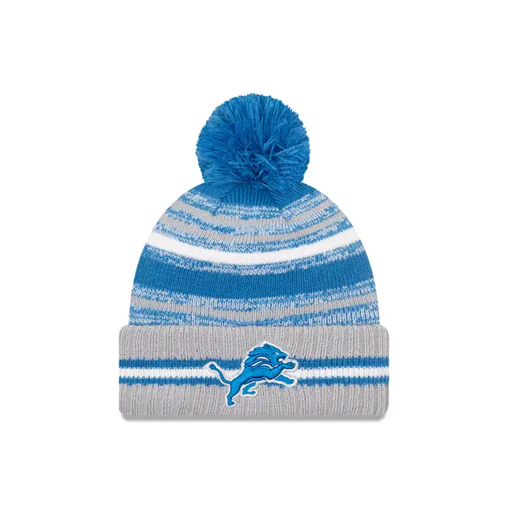 Detroit Lions 21 Casquette en tricot sport NFL pour enfant BLEUE