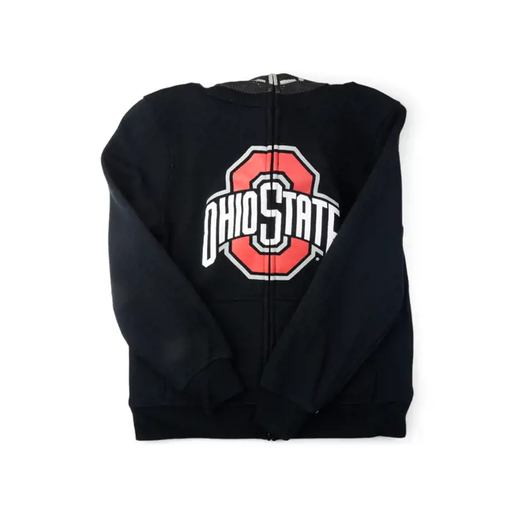 Polaire à capuche intégrale masquée NCAA Buckeyes de l'Ohio State noir