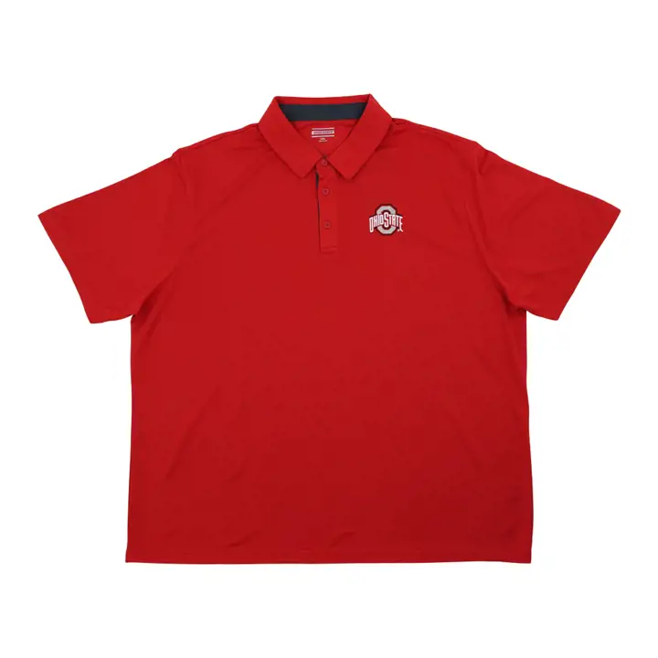 Polo maille chinée rouge NCAA Buckeyes de l'Ohio State