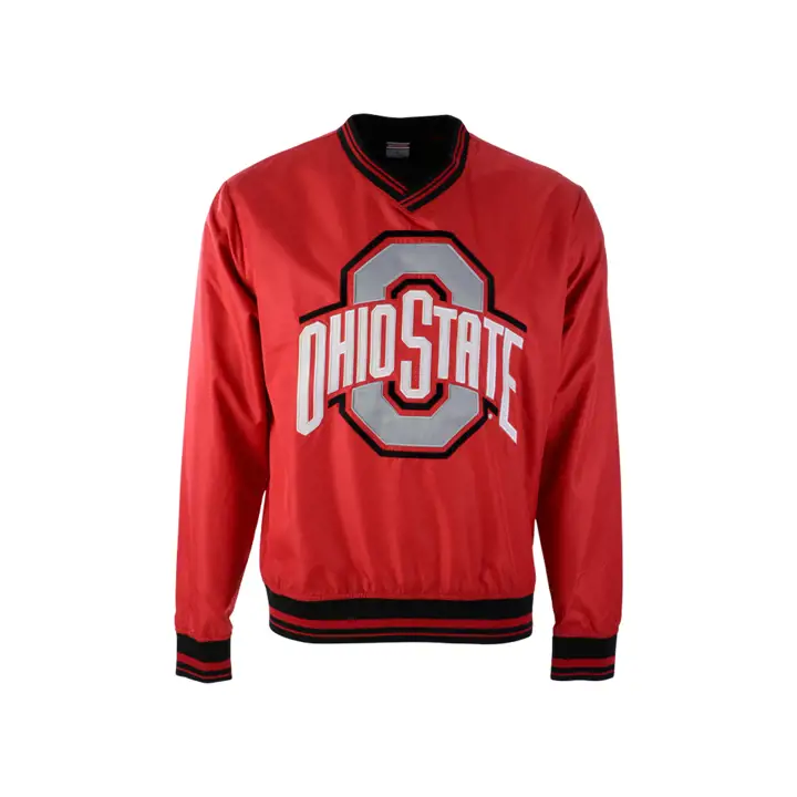 Ohio State Buckeyes NCAA Pull-over en popeline ROUGE