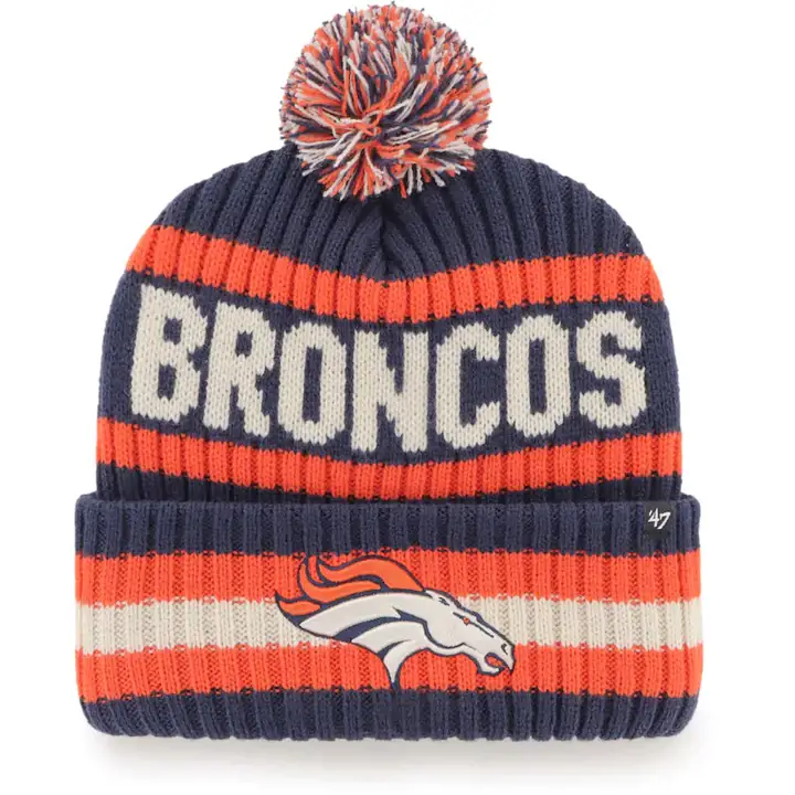Denver Broncos NFL '47 Bering Pom Knit Bleu marine