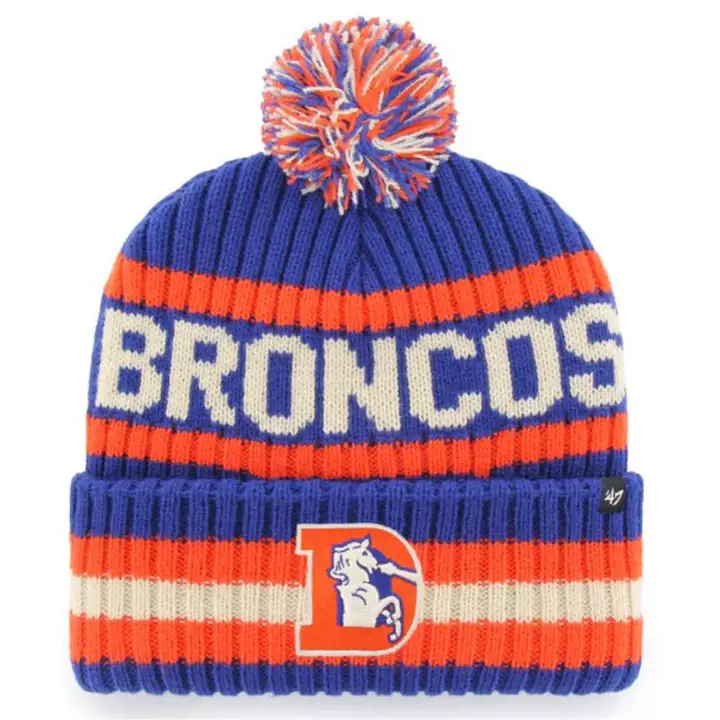 Denver Broncos NFL Bonnet en tricot '47 Bering à pompon rbl