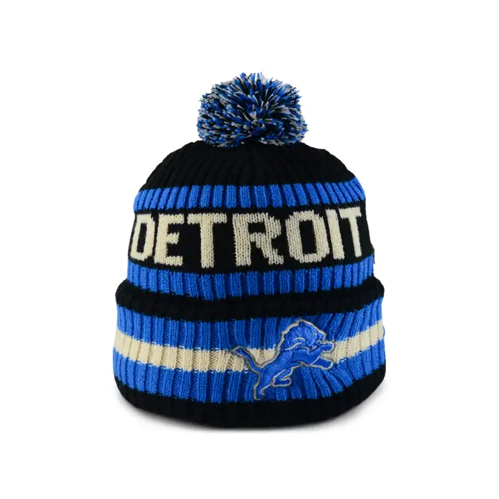 Detroit Lions NFL '47 Bering Pom Knit noir