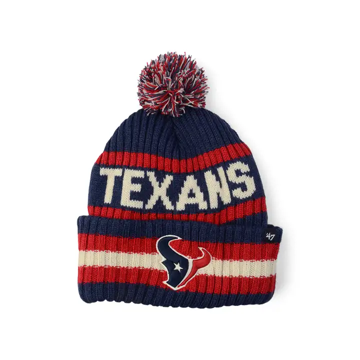 Houston Texans NFL '47 Bering Pom Knit Bleu marine