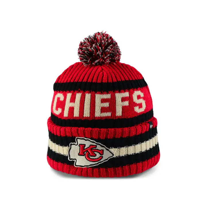 Kansas City Chiefs NFL '47 Bering Bonnet tricoté à pompon Rouge