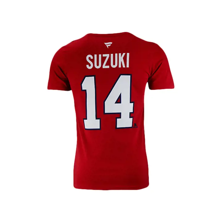 T-shirt CANADIENS LNH Authentic Stack N&N Nick Suzuki rouge