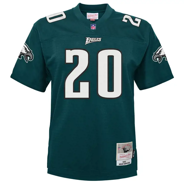 Maillot de joueur retraité des Eagles NFL pour jeunes Brian Dawkins