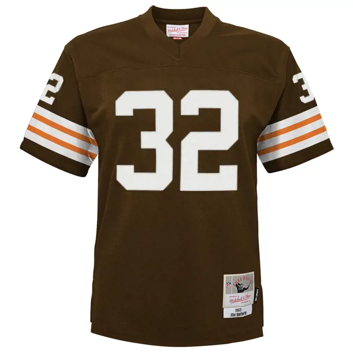 Maillot NFL Youth Legacy Ancien Joueur Jim Brown BRN des BROWNS