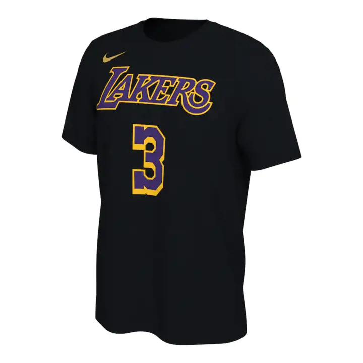 T-shirts de joueur NBA des Lakers de Los Angeles 21 Anthony Davis