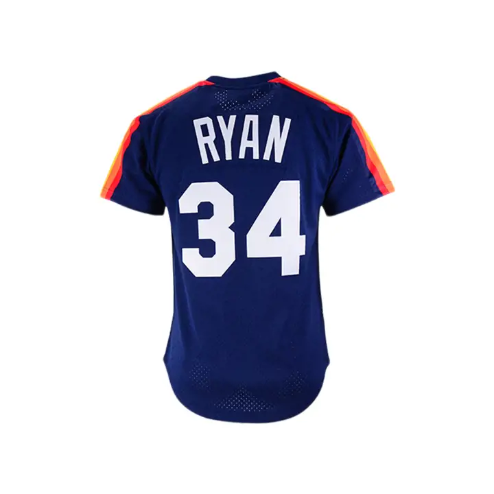 Maillot MLB Houston Astros CA M&N Authentique BP Mesh Nolan Ryan bleu marine