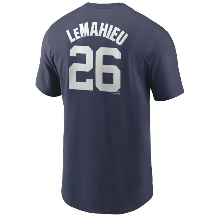 T-shirt Nike N&N Player DJ LeMahieu marine des Yankees de la MLB