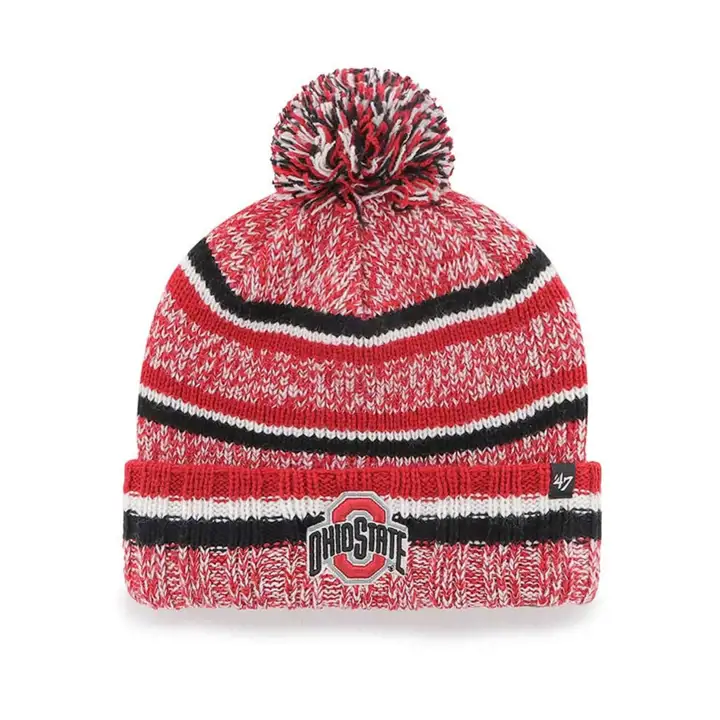 Ohio State Buckeyes NCAA Bonnet tricoté Boondock rouge/noir pour jeune