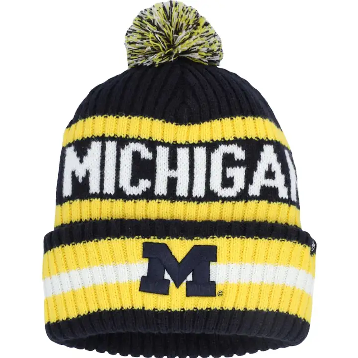 Bonnet tricoté NCAA Yth Boondock Michigan Wolverines bleu marine/jaune