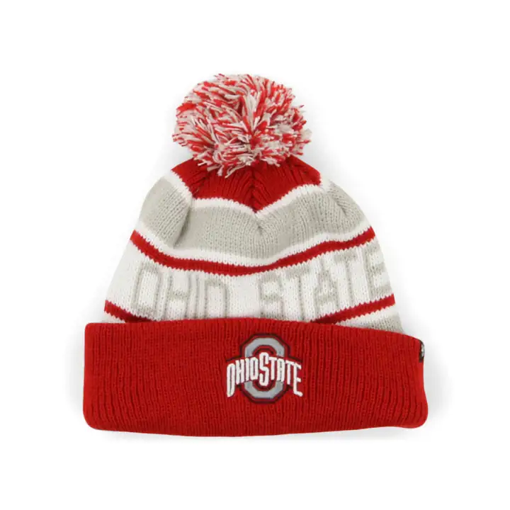 Ohio State Buckeyes NCAA Yth Bonnet tricoté Hangtime rouge/gris