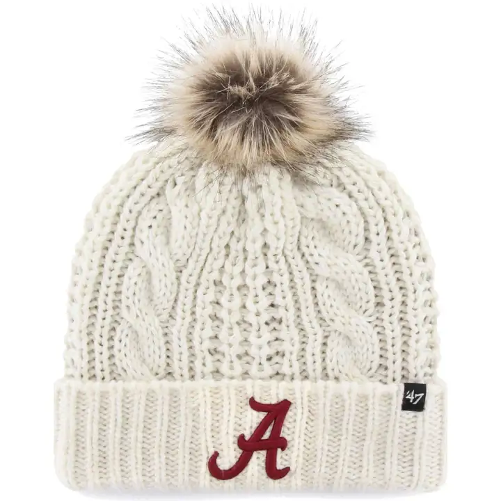 Alabama Crimson Tide NCAA Bonnet tricoté Meeko Pomme ivoire pour femme