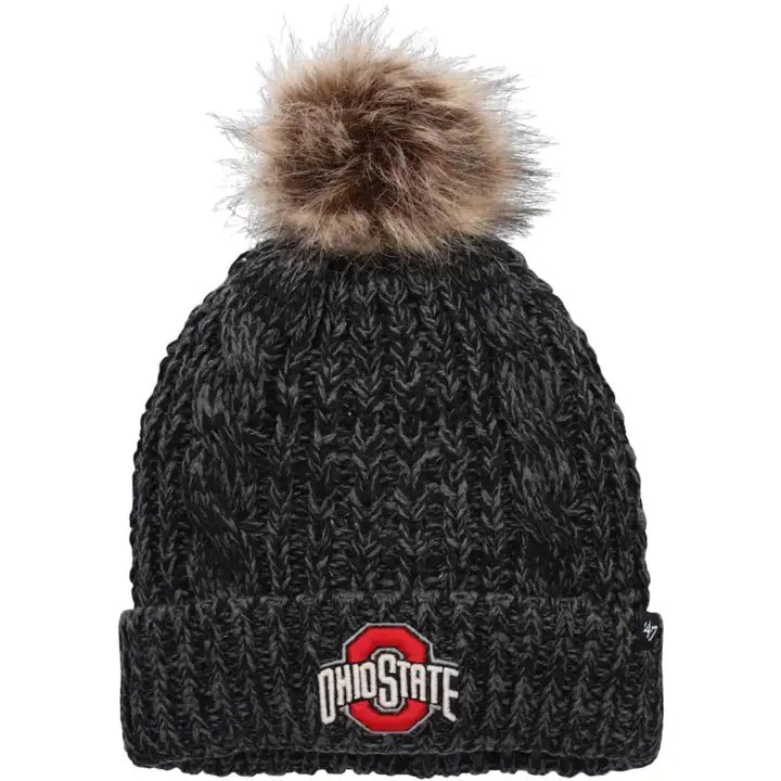 Ohio State Buckeyes NCAA Femme TC Meeko Pom Knit noir