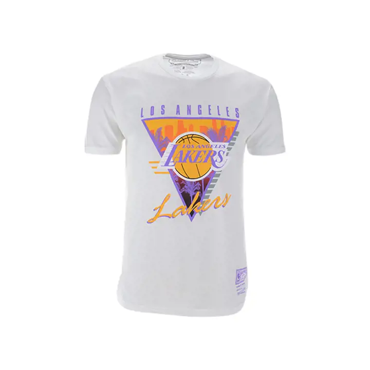 T-shirt blanc M&N Final Seconds NBA des Lakers de Los Angeles