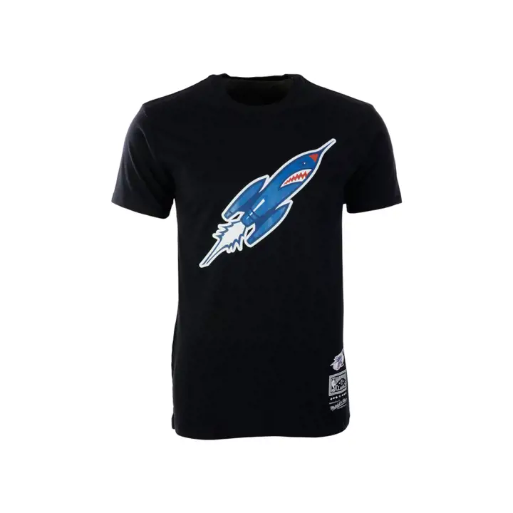 T-shirt de remix du logo NBA des Houston Rockets noir