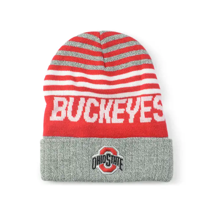 Bonnet en maille NCAA Buckeyes de l'Ohio State GRIS