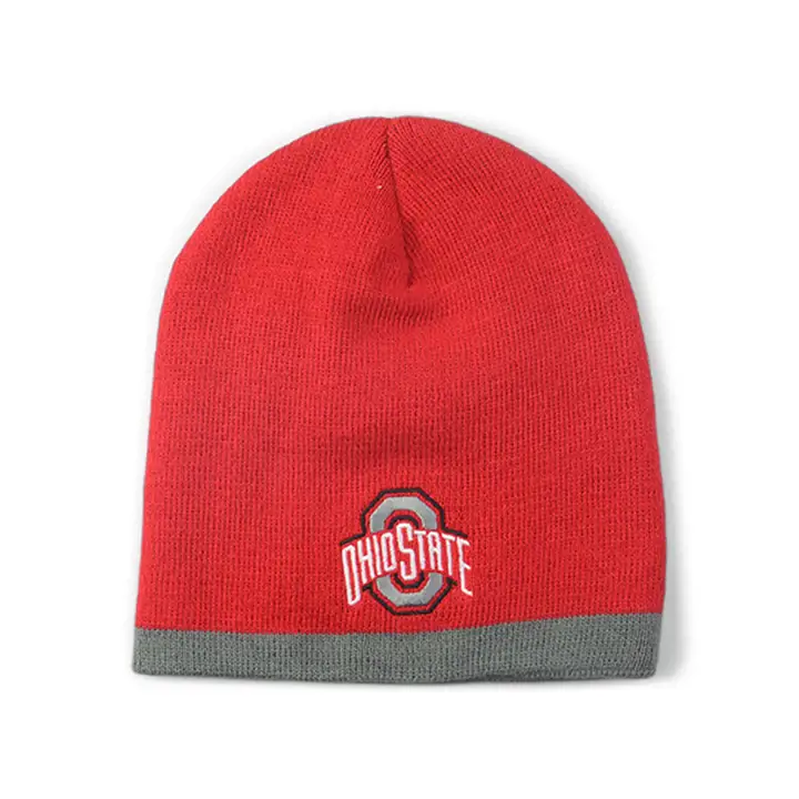 Bonnet en tricot NCAA Buckeyes de l'Ohio State ROUGE