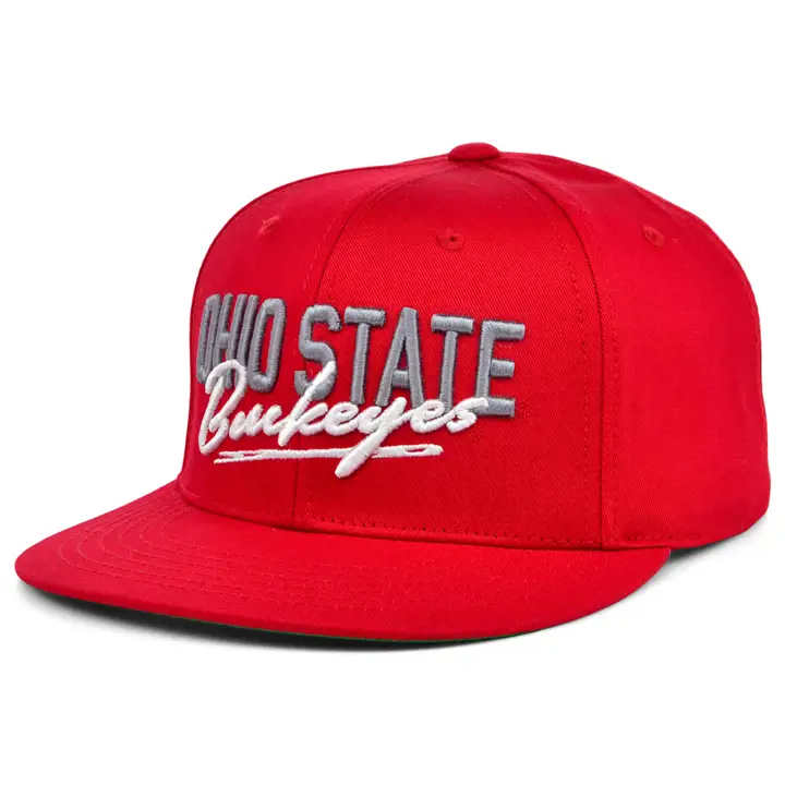 Casquette structurée rouge Ohio State Buckeyes NCAA à pression
