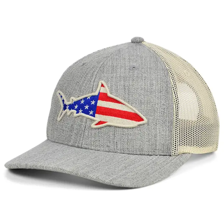 SHARK Fish Collection Casquette trucker incurvée USA Gris H